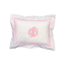 Load image into Gallery viewer, Pink Trim Baby Pillow