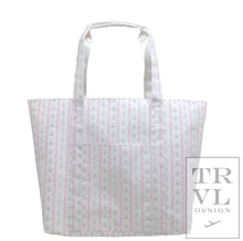 Load image into Gallery viewer, TRVL Pink Ribbon Floral XL Tote