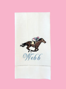Off to the races hand towel