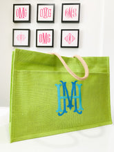 Load image into Gallery viewer, Jute Tote -Green