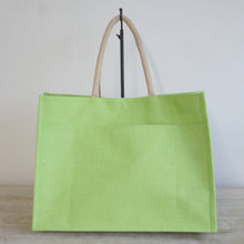 Load image into Gallery viewer, Jute Tote -Green