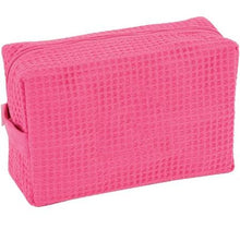 Load image into Gallery viewer, Waffle Makeup Bag - Hot Pink