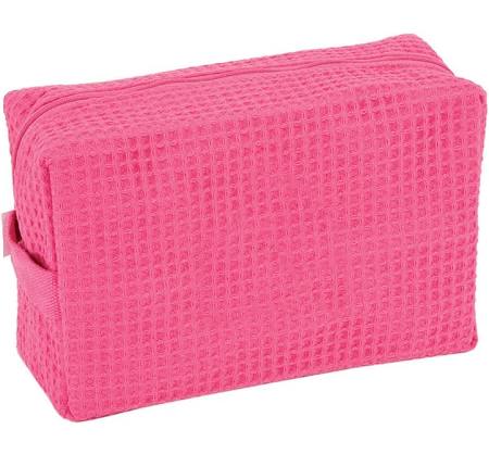 Waffle Makeup Bag - Hot Pink